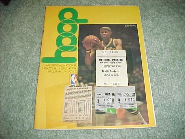 1977 Seattle Supersonics v Milwaukee Bucks Basketball Program 10/30 with tickets - Image 1 of 1