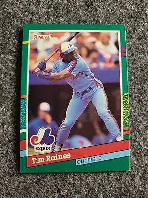 1991 Donruss - #457 Tim Raines + 5 Random Bonus Cards! - Image 1 of 2