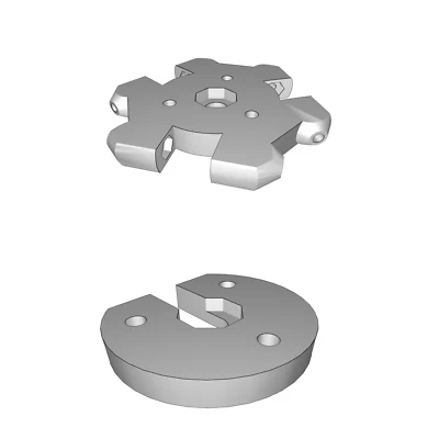 Extruderspitze Halterung für Kossel Mini 3D Drucker mit Luer Lock kompatiblem System - Bild 1 von 3