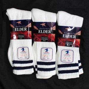 Calcetines postales para hombre talla 13-15 Mail Carrier Crew con soporte para arco blanco azul - Imagen 1 de 4