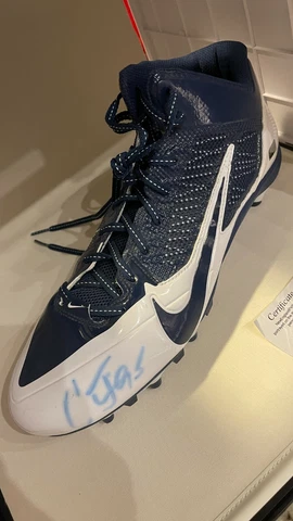 Chandler Jones New England Patriots - Cardinals Autographed Nike Football Cleat Cover