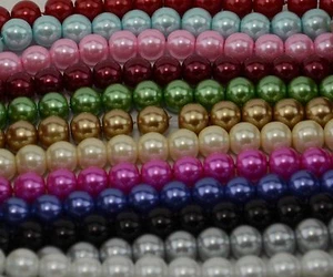 Jewellery Making 35 pieces 12mm Round Glass Pearl Beads - BUY ONE GET ONE FREE - Picture 1 of 16