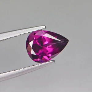 Pera incandescente 1,30 Cts pietra preziosa granato rodolite naturale - Foto 1 di 5