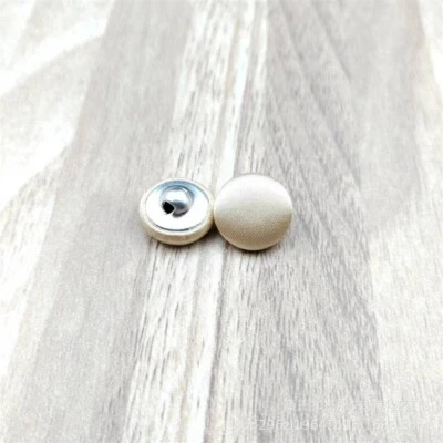 50pcs Fabric Satin Cloth Covered Buttons with Shank Clothes Sewing DIY Crafts - Image 1 of 4