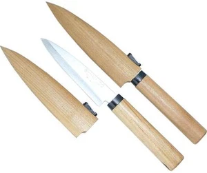 KANETSUNE Fruit Knife 93mm 420J2 Steel Sharp PT Wild Cherry Wood Handle KC-075 - Picture 1 of 1