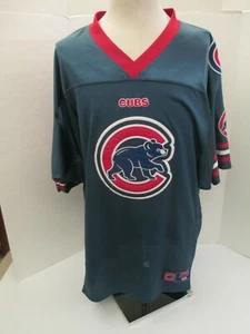 CHICAGO CUBS VINTAGE SEWN  BLUE POLYESTER JERSEY W/HIP TAG BY LEE SPORTS - Picture 1 of 12