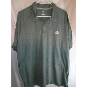 Adidas Golf Polo Shirt Heathered Sage Performance Athletic Training 2XL - Picture 1 of 3