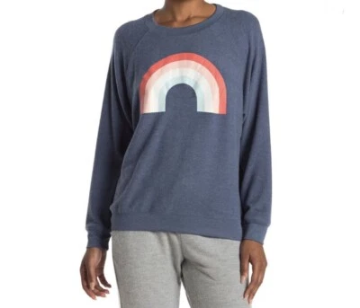 Suéter Wildfox Acogedor Freedom Arco Iris Vela Azul Talla XL Foto 1 de 4