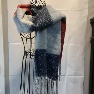 C & D Fashion Design soft 100% Acrylic Color Block Scarf. NWT - Picture 1 of 5