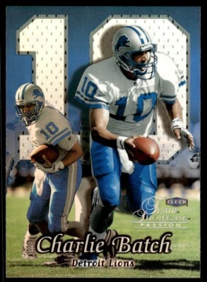 1999 FLAIR SHOWCASE PASSION ROW 2 Charlie Batch Detroit Lions #10 - Image 1 of 2