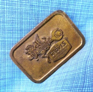 SJ Groves & Sons Co Contractors Promo Belt Buckle Vtg Hit Line USA .NOX458 - Picture 1 of 9