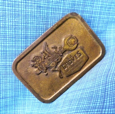 SJ Groves & Sons Co Contratistas Promo Hebilla de Cinturón De Colección Hit Line EE. UU. .NOX458 Foto 1 de 4