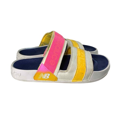 New Balance 202 sandali bianchi slide donna 9
