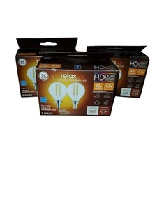 GE Relax Candelabra Led Bulbs Soft White 40/4.5 watts G16.5 Dimmable 3 Boxes - Picture 1 of 4