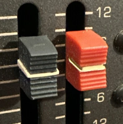 Peavey EQ-31 Graphic Equalizer *Slide Knob Replacement Part 1-RED 1-Blk  * 2-pcs - Image 1 of 4