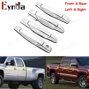 Chrome Door Handle Front Rear 4PCS For Chevy Tahoe GMC Yukon Sierra Denali 07-13 - Picture 1 of 11