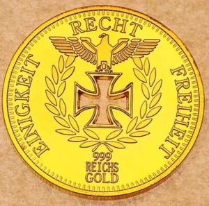 German Reichsbank Aachen 1888 .999 Gold Coin,comes In Capsule. - Picture 1 of 7