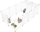 Parc pour animaux de compagnie HOMIDEC, cage pour petits animaux à faire soi-même clôture métallique avec porte pour intérieur/extérieur