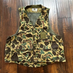 VTG Black Sheep Vest L Camouflage Japan Tan Hunting Game Pocket Frogskin - Picture 1 of 9