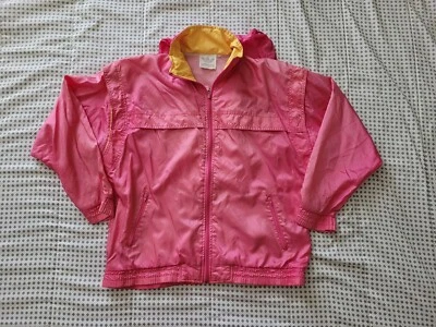 Chaqueta cortavientos Adidas vintage trébol rosa amarillo pista talla mediana, brillante Foto 1 de 4