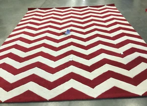 RED / IVORY 8' X 10' Back Stain Rug, Reduced Price 1172660208 CHT715G-8 - Picture 1 of 4