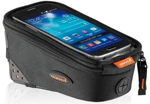 Ibera Bag for Bicycle Top Tube w/Phone Sleeve Waterproof Black; free postage - Picture 1 of 6