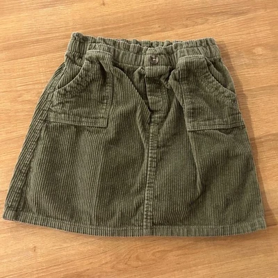 Old Navy Green Corduroy Elastic Waist A-Line Skirt Girls Size 5T - Image 1 of 4