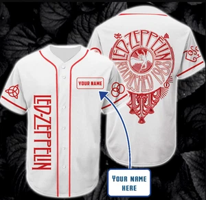 Led Zeppelin Baseball Jersey- gift fan jersey hot,- new new - Picture 1 of 2