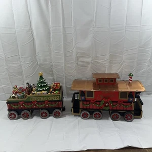 Großes Weihnachts-Schnellzug-Set aus Holz 2-teilig Abteilungsqualität, 36 Zoll L - Bild 1 von 6