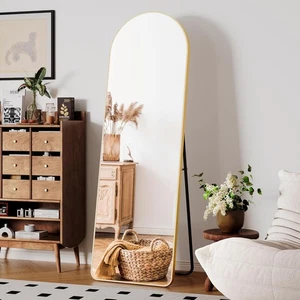 Arched Full Length Mirror 150x50cm FreeStanding Floor/wall Mirror Aluminium Fram - Picture 1 of 16