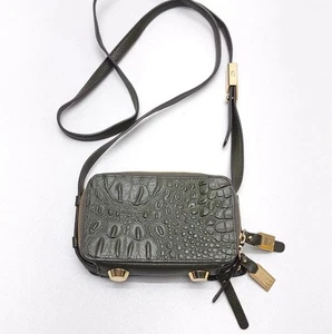 G.I.L.I. Green Croc Leather "Got It Love It" Mini Crossbody Purse Bag GILI - Picture 1 of 8