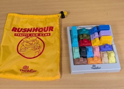 ThinkFun Rush Hour Traffic Jam Strategy Puzzle Logic Game 2003 Complete - Image 1 of 4