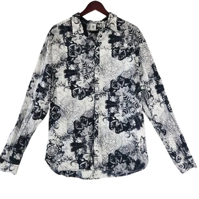 Vintage Marc Ecko Cut Sew Botton Down Shirt Graphic Thinking Apes XL - Image 1 of 4