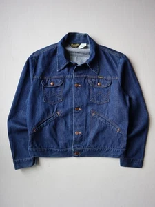 Chaqueta vaquera de camionero vintage años 70 Wrangler sin fallas talla L 126MJ hecha en EE. UU. - Imagen 1 de 5