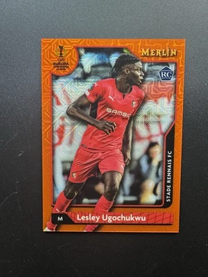 2021-22 Topps Merlin UCL #8 Lesley Ugochukwu RC Rookie Orange Mojo 8/25 Chelsea - Image 1 of 2