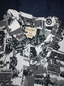Panama Jack Button Down Shirt Men's Size 3 XL, Motorcycle Club Short Sleeve - Picture 1 of 7