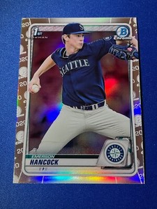 2020 Bowman Draft Chrome Emerson Hancock #BD-12 Refractor Seattle Mariners
