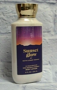 BATH & BODY WORKS SUNSET GLOW CREMA LOZIONE CORPO BURRO DI KARITÈ COCCO 8 OZ NUOVA - Foto 1 di 3