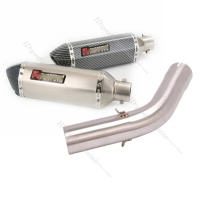 Tubo silenciador de 370 mm con puntas de escape para Kawasaki Versys 1000 2019-2024 Foto 1 de 4