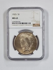 1925 Peace Dollar PCGS MS-63 - Picture 1 of 2