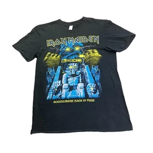 Iron Maiden T Shirt Medium Somewhere Back In Time Short Sleeve Vintage Style - Picture 1 of 8