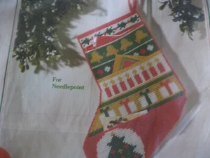 Nadelspitze Weihnachten Karten Halter Kit Strumpf Kunststoff Leinwand WonderArt Neu in Verpackung - Bild 1 von 3