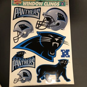 Carolina Panthers NFL 11.75" x 17" Window Clings Decal - Picture 1 of 4