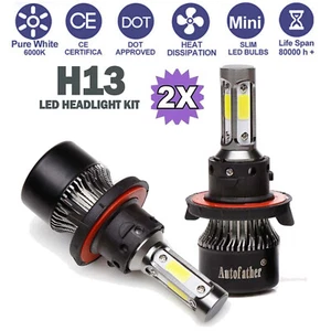 1800W H13 9008 6000K Super White Combo LED Headlight CAR Bulb Kit High Low Beam - Picture 1 of 14