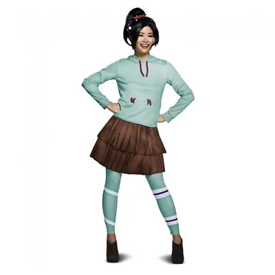 Women's Vanellope Von Schweetz Wreck It Ralph Costume Hoodie Leggings Teen Adult - Image 1 of 2