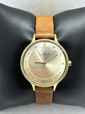 Reloj pulsera Skagen SKW2147 para mujer cuero marrón esfera analógica cuarzo AEA261 Foto 1 de 4