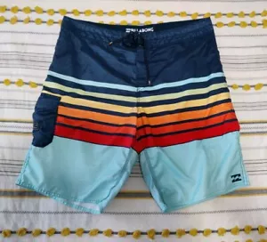 Billabong Mens All Day Pro Blue Orange Board Shorts Swim Trunks Size 38 - Picture 1 of 10