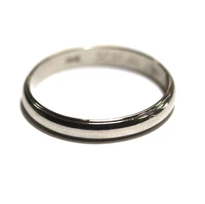 14k white gold 3mm mens wedding band 3.1g gents size 11 - Picture 1 of 11