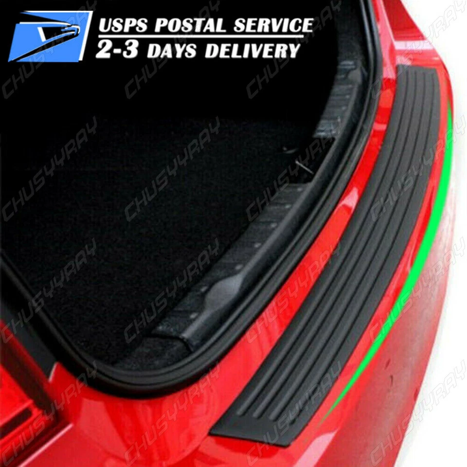 Accesorios Parachoques Trasero Coche Maletero Placa Adhesiva Goma Moldura Borde 90cm Foto 1 de 4