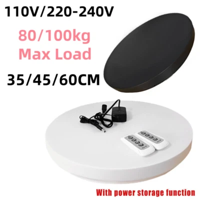 110V/220-240V Jewelry Rotating Display Stand Platform Turntable Rechargeable New - Image 1 of 4